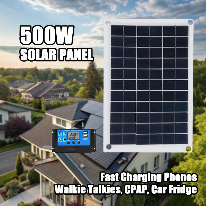 Product Introduction of Foldable 500W Solar Charger Waterproof - Dual USB Ports Fast Charging for Camping Gear, RV, Phone Power Bank, Emergency Kit Outdoor Survival 37