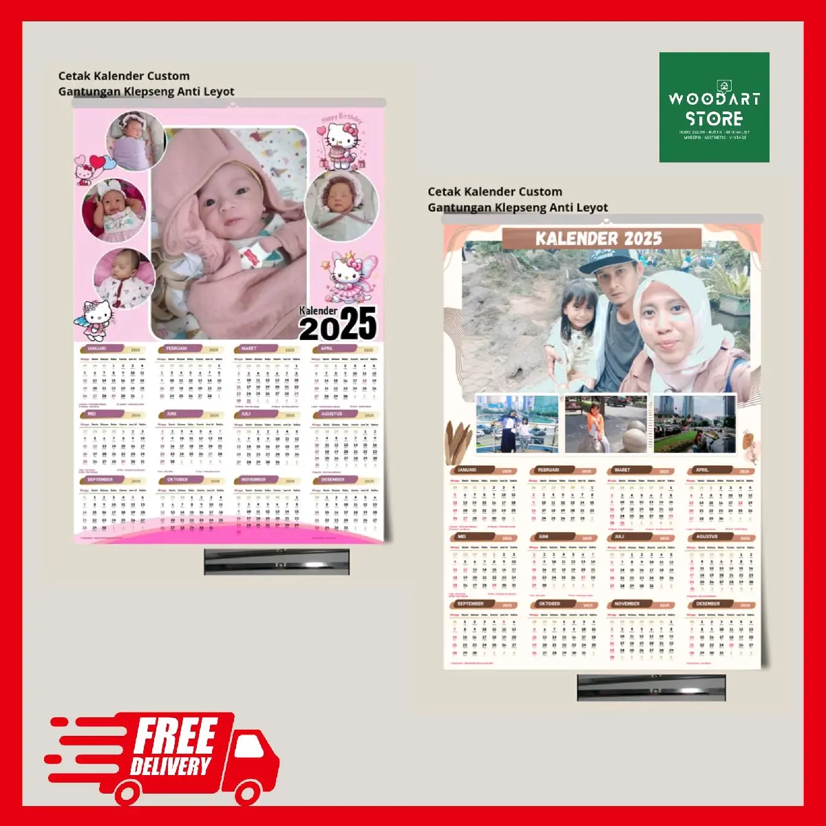 KALENDER CUSTOM FOTO 2025 PAKAI FOTO SENDIRI
