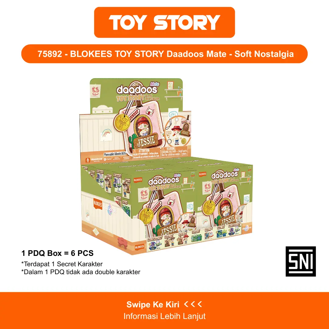 [NEW] READY STOCK! BLOKEES Toy Story Daadoos Mate – Soft Nostalgia - Bag Charm Blind Box (Random Surprise)