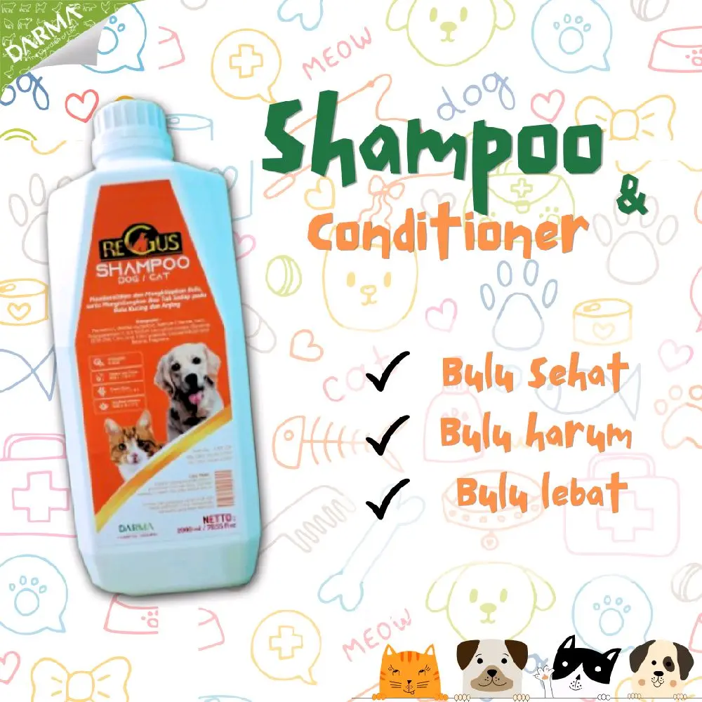Regus Shampoo Kucing/Anjing 2 liter - kualitas terbaik