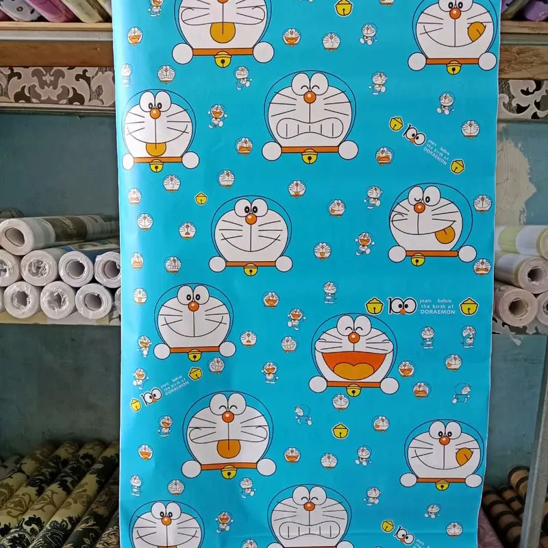 Wallpaper stiker dinding DORaemon terbaru uk 45cmx4,5m MuRah berkualitas sudah berperekat 3