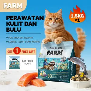 FARM - Bite of Wild Makanan Kucing Premium Untuk Perawatan Pencernaan Sensitif Kulit Dan Bulu Tinggi Protein 1.5kg 3kgTuna Dan Salmon