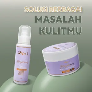 B ERL BODY CREAM & BODY SCRUB (Brightening Berry Smoothies Body Scrub dan Body Crem) Kaki Kusam Mencerahkan Glutathione Tubuh Lightening Hyaluronic Exfoliating Perontok Pencerah Tangan Vitamin