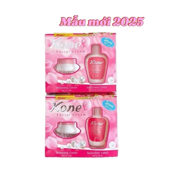   combo 2 hộp  kem dưỡng da hổ trợ da mụn thâm sạm nám tàn nhang Kone Thái Lan  1 sét gồm 1 kem dưỡng + 1 chai nước  