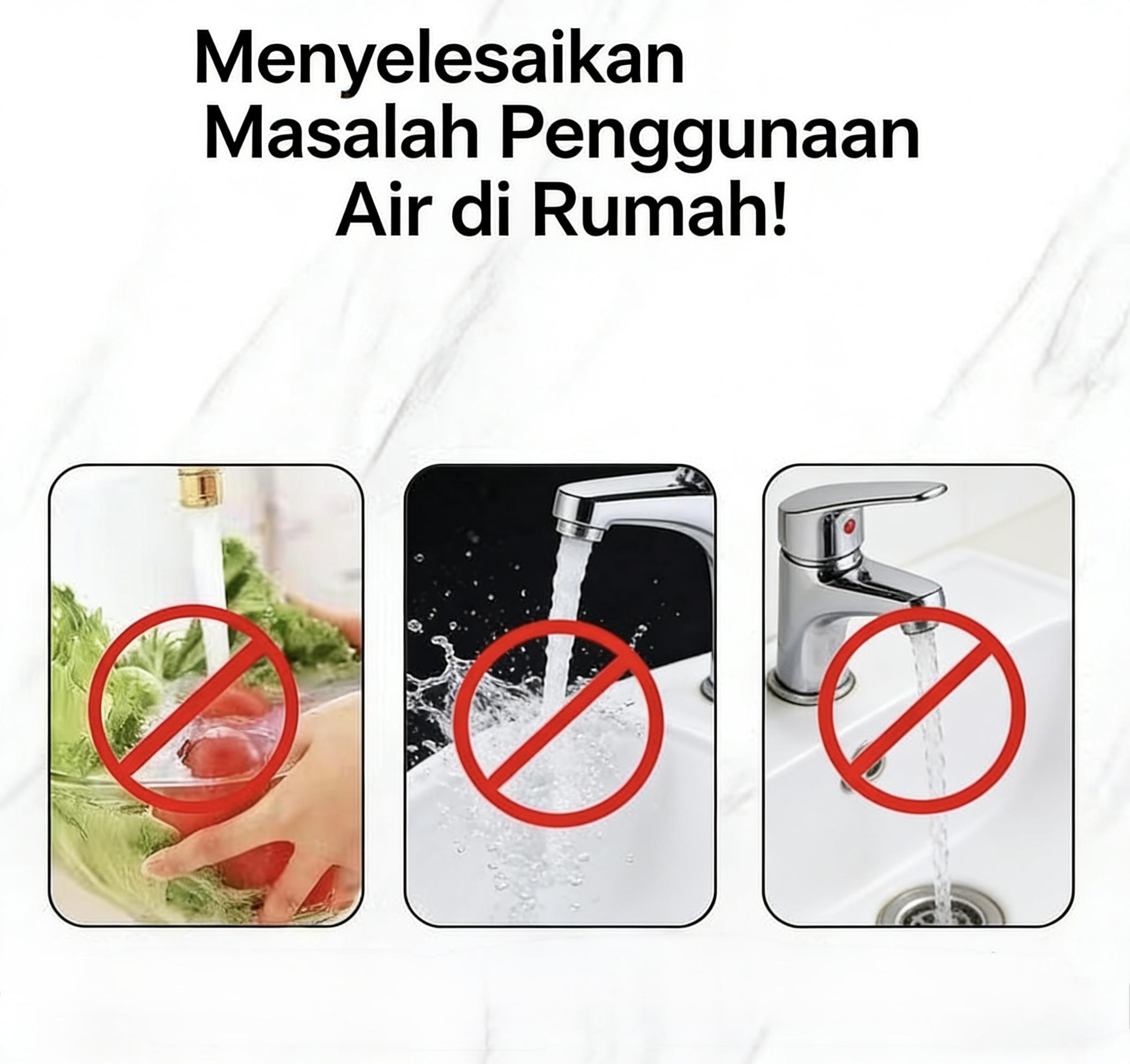 【Sam's market】Saringan Air Kran Filter Sambungan Keran Wastafel Dengan 4 Lapis Penyaring Water Filter Karbon