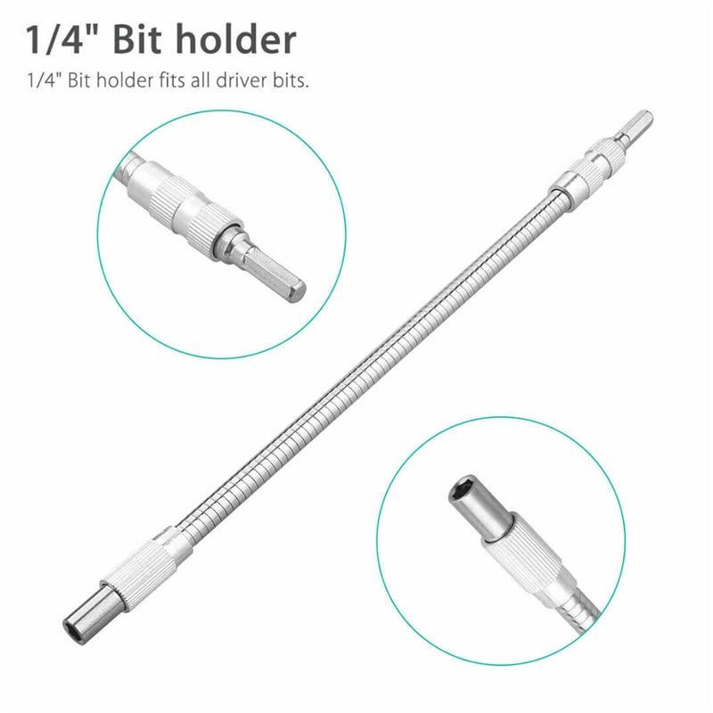 Đầu Tuốc Nơ Vít Khoan Đa Năng ToolTopia, Trục Linh Hoạt Hình Rắn 1 / 4 ", Với Bộ Chuyển Đổi Đầu Lục Giác 2