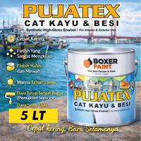 Gambar (5 LT) Cat Kayu & Besi Premium PUJATEX Synthetic High-Gloss Enamel - Super White dari Boxer Paint Official Store Kab. Sidoarjo 1 Tokopedia