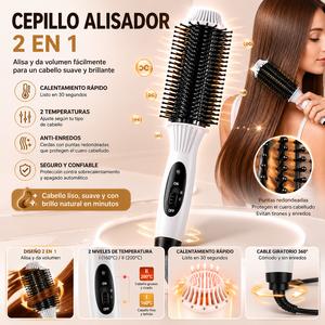 Cepillo Secador Multifuncional Alisador Y Rizador De Cabello Para Un Estilo Joven Y Moderno