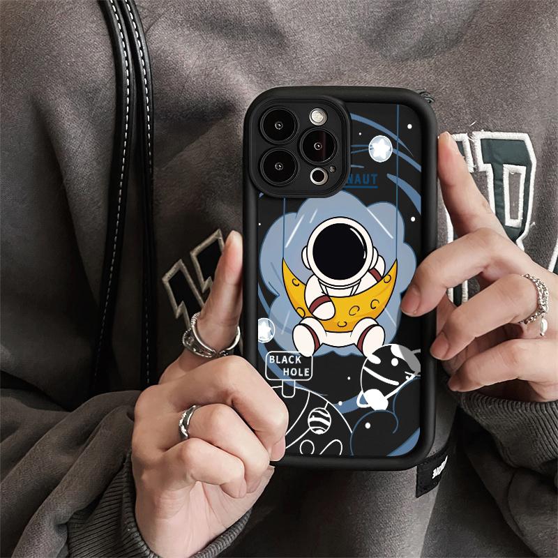 Casing Hp OPPO A7 OPPO A5s OPPO A12 OPPO A12S A11k Case silikon anti drop astronot skateboard Casing ponsel HP imut kartun Softcase Kesing 6