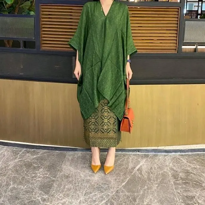 Kaftan Tunik Bahan Viscose polos Atasan blouse Wanita 3
