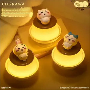 Chiikawa Lampu Tidur Meja Usagi & Hachi Figure PVC Lucu untuk Anak Perempuan Dekorasi Kamar Hadiah Unik dan Menyenangkan