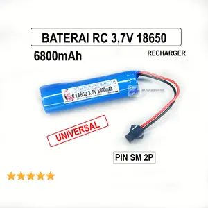 Baterai Mobil Remot Baterai RC 18650 3,7V 6800mAh Diskon