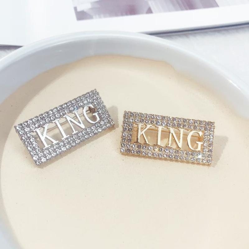 Elfindo - XZ144 Bros King Berlian Permata New Series /Brooch Jas Wanita / Pria Viral Fashion Mewah 4