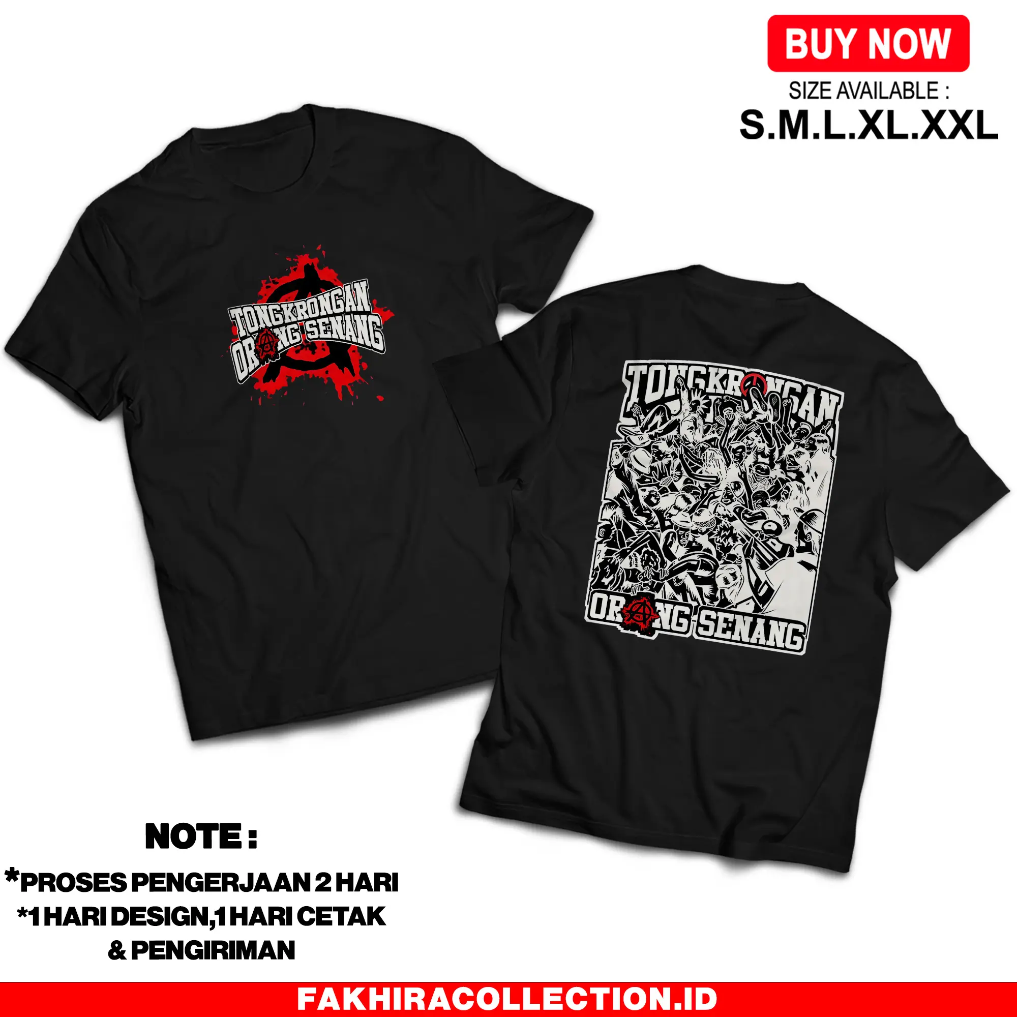 Kaos Tongkrongan Orang Senang - Baju Tongkrongan Keren - Nyaman dan adem Unisex
