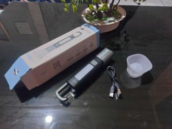 Product Review of Smiling Shark LED Torch Light XPE Super Bright Flashlight with Hook Camping Light USB Rechargeable Zoomable Waterproof from J**o 1