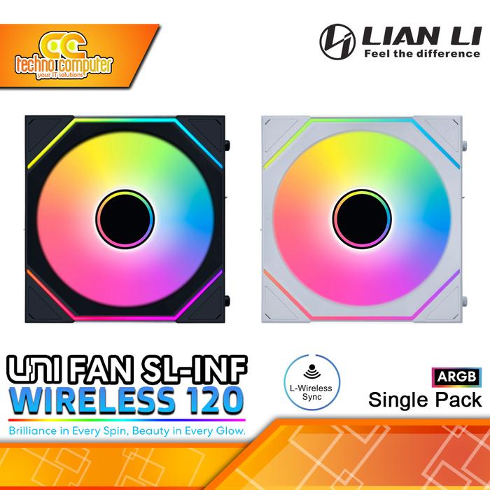 Gambar FAN CASING LIAN LI UNI FAN SL-Infinity Wireless 120 - 120mm Single Pack ARGB Fan dari Techno Computer Bali Kota Denpasar Tokopedia