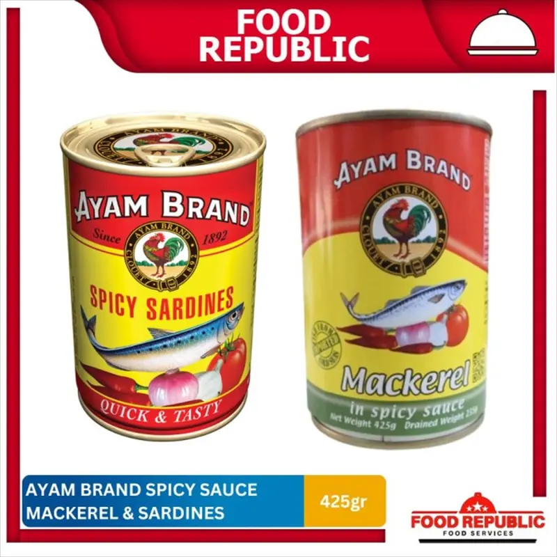 AYAM BRAND 425gr IN SPICY SAUCE SARDINES / MACKEREL KALENG SARDEN FISH 0