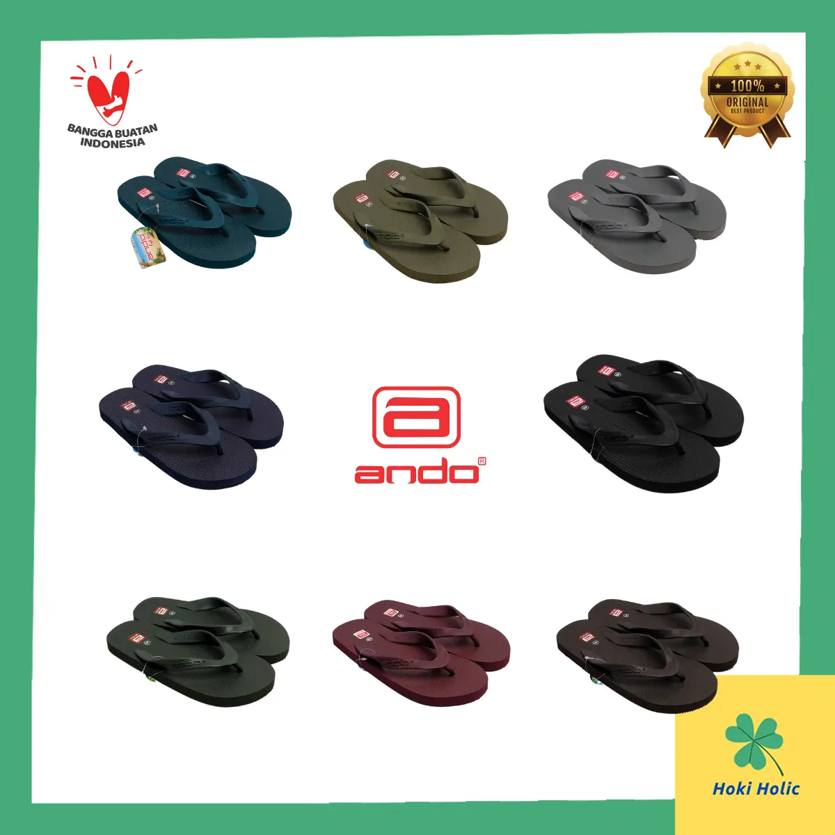 Sandal Jepit Pria Ando Hawaii - Sendal Jepit Pria Pantai