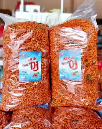 Makaroni pipa 1kg (1000gr) Pedas DJ Makaroni pedes daun jeruk 1 KG
