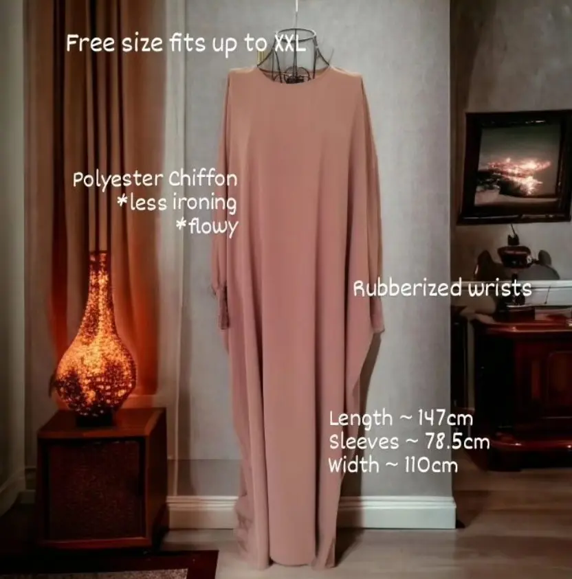 Anggerik Oversized Batwing Abaya / Buttoned Down Tunic / Outerwear