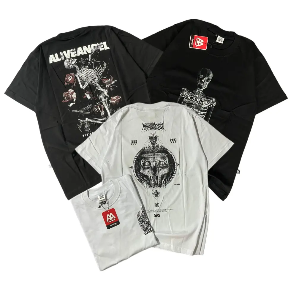 BELI 1 DAPAT 3 KAOS DISTRO ORIGINAL MOTIF METAL PRIA DAN WANITA / T-SHIRT DISTRO SALON PLATISOL / BAJU BAHAN COTTON COMBED 30S / FULL TAG & LABEL LENGAN PENDEK UNISEX Kain Katun Atasan Cowok Sablon Samping Logo Art  Oversize  paket 4 pcs washing