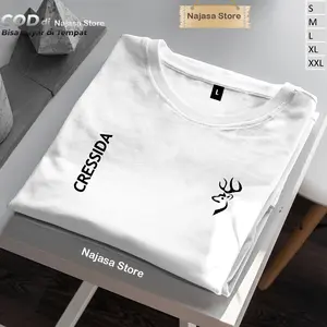 Cod Kaos Oblong Distro Premium Motif Cresid4 Text Hitam T-shirt Lengan Pendek Bahan Cotton Combed 30s Kaos Pria/Wanita Nyaman Dan Keren Di Toko Najasa Store