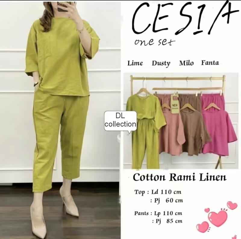 Product Introduction of COZIE ONE set setelan wanita TERBARU KATUN linen premium CESIA produk TERLAKU  TERLARIS kekinian one set murah termurah 0