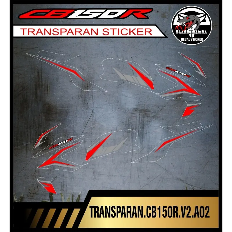 Striping TRANSPARAN  CB150R (V2)/ STRIPING TRANSPARAN  CB 150 R New 2016 2017  CODE A02 0