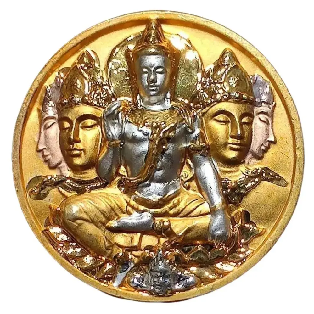 Jatukam Five Faces Roon Banlangrachan by Luang Nui 2550 on Wat Phra Mahathat Religious ornaments Amulet