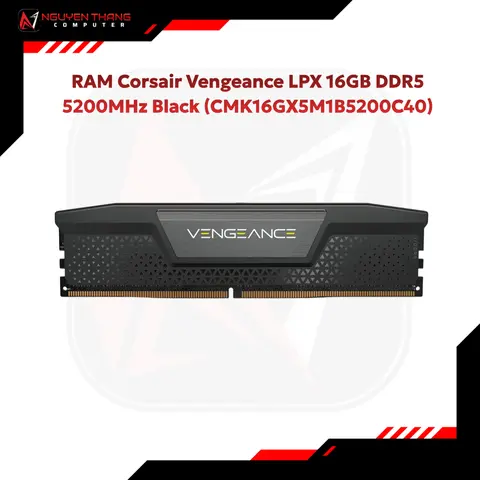 RAM Corsair Vengeance LPX 16GB DDR5 5200MHz Black (CMK16GX5M1B5200C40)