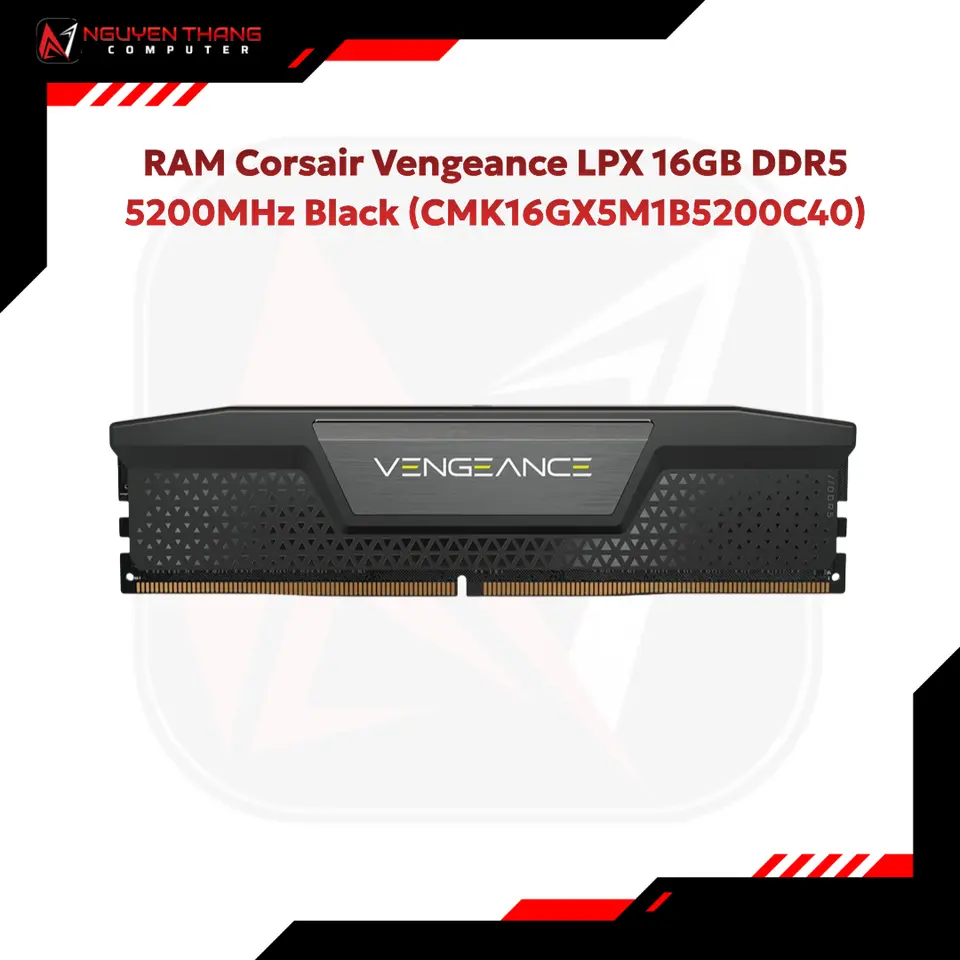 RAM Corsair Vengeance LPX 16GB DDR5 5200MHz Black (CMK16GX5M1B5200C40)