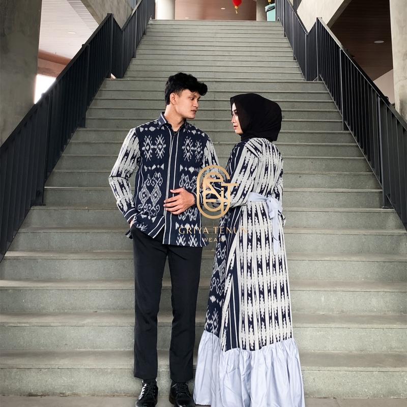 BAJU TENUN AZURA ABU2 - BAJU TENUN LEBARAN - BAJU TENUN KONDANGAN 3