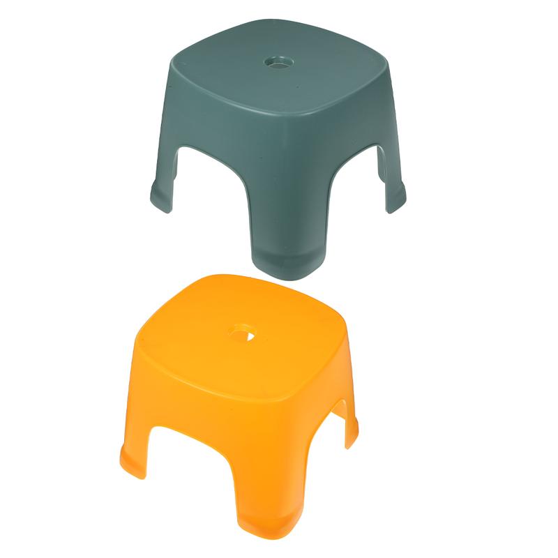 Product Introduction of 2Pcs Household Foot Stool Toilet Stepping Foot Stool Plastic Bathroom Foot Stool Shower Lightweight Shower Lightweight 2