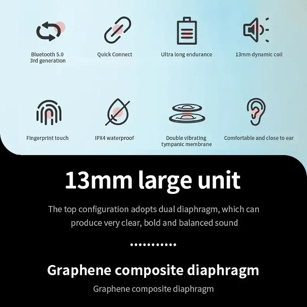 Lenovo thinkplus TWS Headphone Nirkabel Earphone Bluetooth 5.0 Tahan Air Headset dengan Mikrofon untuk Xiaomi XXW02 iPhone Earbud