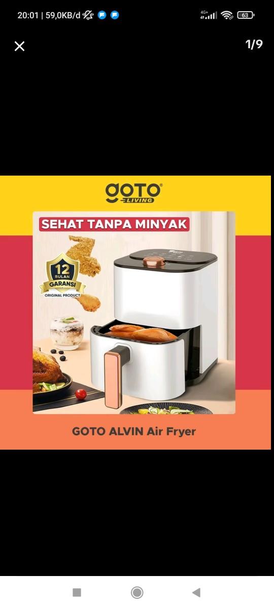 AIR FRYER GOTO ALVIN HEMAT MINYAK