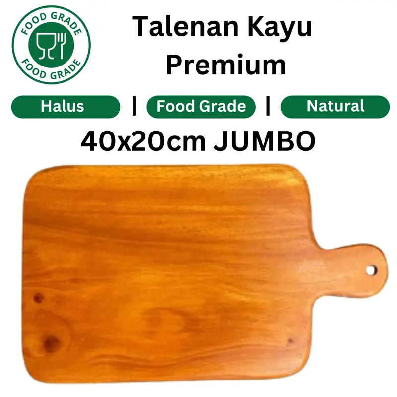 Talenan Kayu Jati/Mahoni 34x20 Tanpa Sambungan dengan Cantolan Atas - Alat, Dapur 8