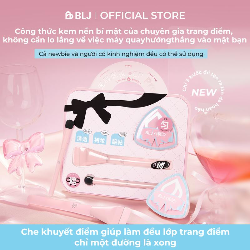 Bộ Trang Điểm Hienmew X BLJ Ba Mảnh Bao Gồm Kem Che Khuyết Điểm Mút BLJ Dán Che Khuyết Điểm Cọ Tán Kem Nền Thẳng Bông Đánh Không Phấn Dụng Cụ Trang Điểm Để Tạo Ra Một Vẻ Ngoài Trang Điểm Tự Nhiên