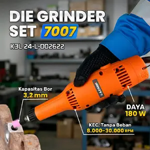 Mesin Gerinda Bor Tuner Die Grinder Mini 6mm Ukir Potong Poles Kikir