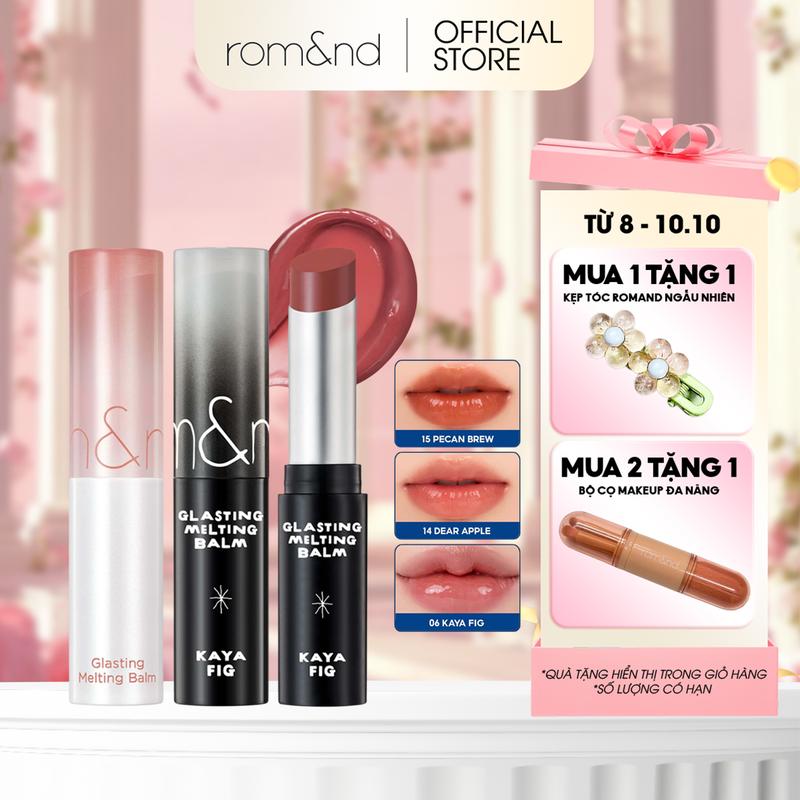 [ROM&ND][VE-EASY] Son Dưỡng Trang Điểm Có Màu Thuần Chay Romand Glasting Melting Balm 3.5g Cosmetic Mỹ Phẩm