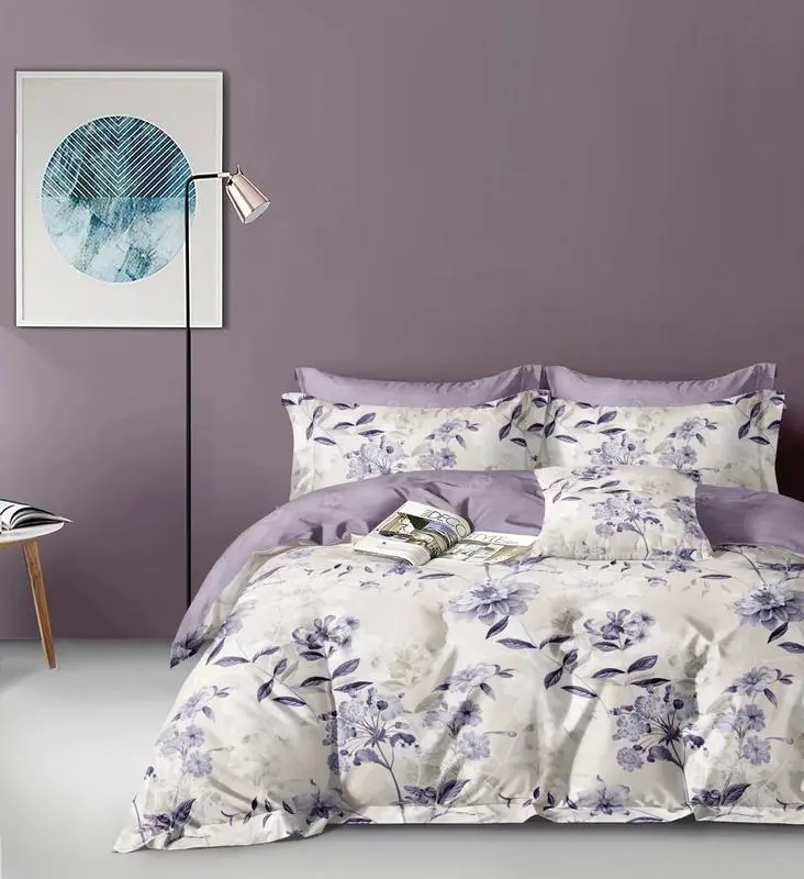 FANK 7-in-1 Premium Queen/King Bedding Set with Cooling Pillowcases | Hotel Luxury Cotton Bedsheet & Comforter | Wrinkle-Free Hypoallergenic Full Bed Accessories for Aircon Room