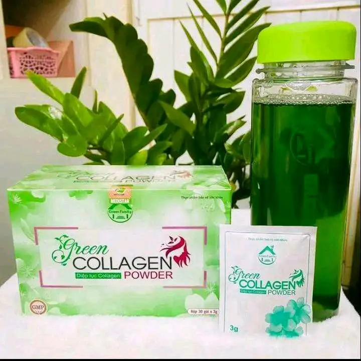 Diệp lục collagen thường .thực phẩm bổ sung collagen cho cơ thể người lớn diepluc trắng da