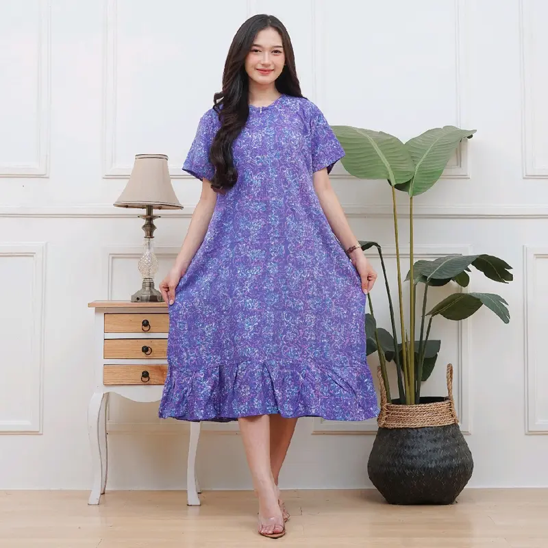 CLAUDYA DRESS BATIK / DASTER RAYON PREMIUM / DASTER BUSUI KEKINIAN / DASTER REMAJA WANITA / DASTER CAP / DASTER REMPEL Cantik Nyaman Panjang Motif Bumil 4