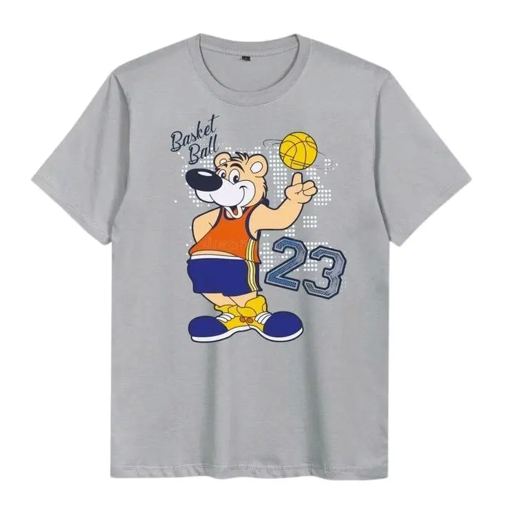 baju distro anak laki laki basket ball untuk usia 1-8 tahun bahan katun kombet 30s Fashion