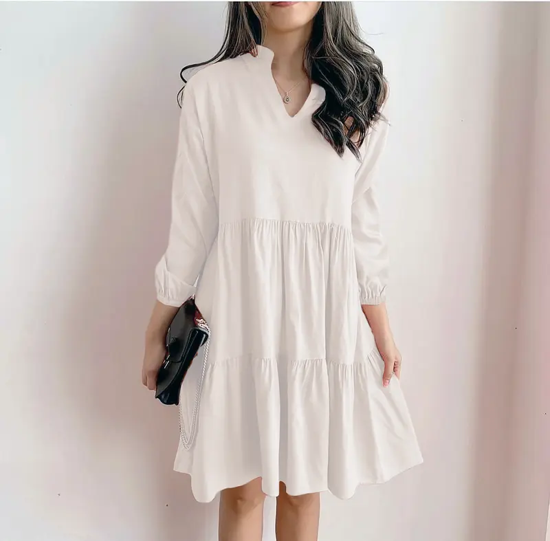 ZRS Dress Bianca Ld 106 cm P 86 cm B 186 gr Mosscrepe Viscose #4109 6