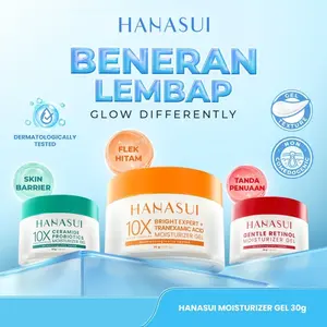 Aster Kosmetik - Hanasui Moisturizer Gel 30ml - Ceramide - Gentle Retinol - Bright Exper - Pelembab  Wajah