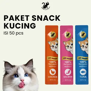 Paket Snack Kucing 50pcs Bisa COD (Berbagai Varian Rasa dan Merk) - Cemilan Kucing | Creamy Treats Kucing | Makanan Kucing | Makanan Kitten |  Minara Cats Supply