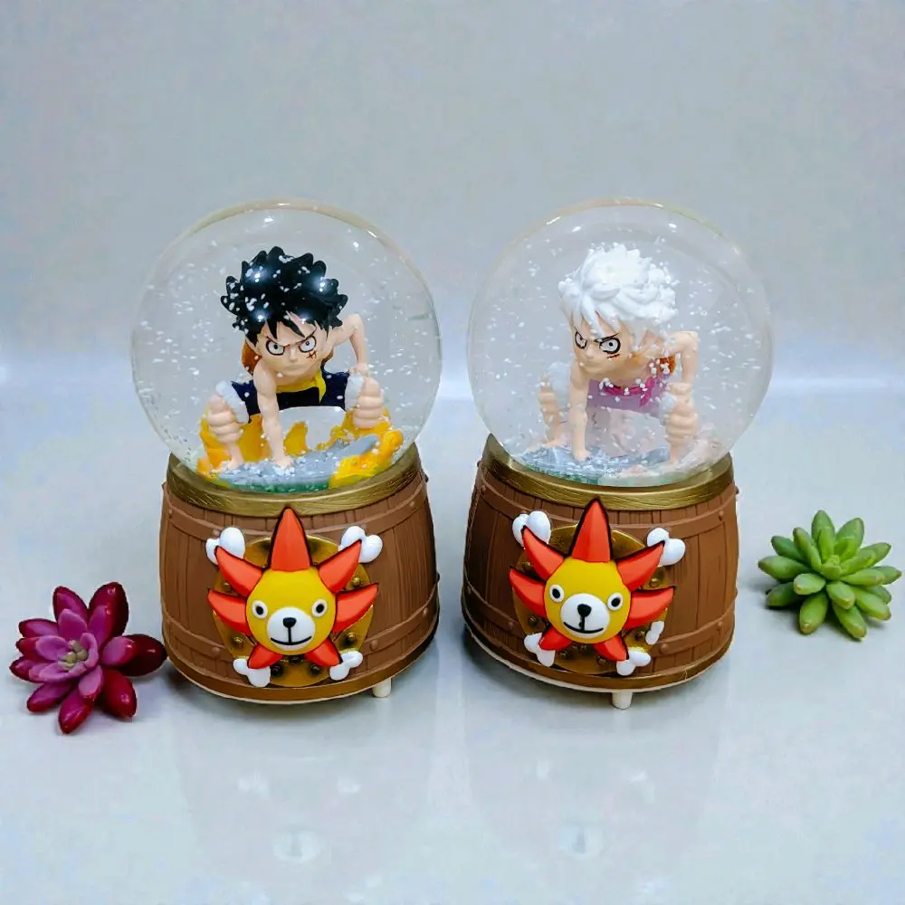 Snowball / Pajangan Bola Kaca Music Box  Salju Shake + Lampu ONE PIECE