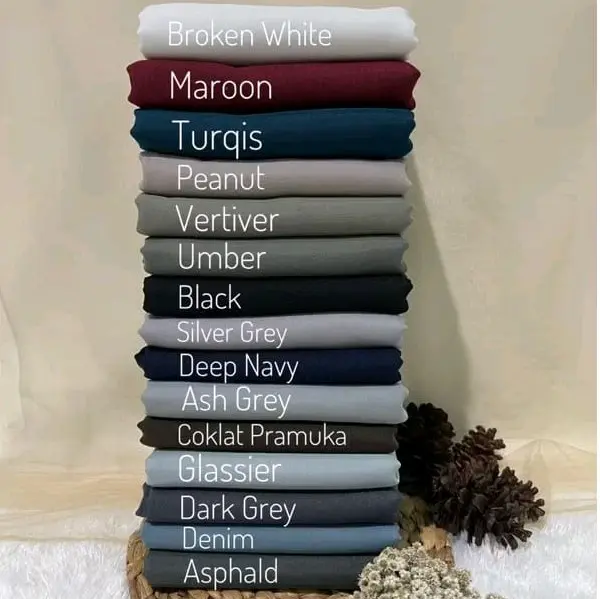 hijab segi empat paris premium lamour warna Ash Grey katun korea 110x110cm