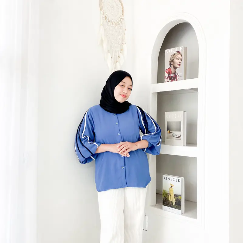DEVANCA SHIRT - BAJU ATASAN WANITA POLOS / ATASAN BLOUSE WANITA KEKINIAN / KOREAN STYLE 4