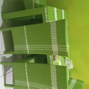 Meja makan rotan sintetis, meja makan minimalis 4 kursi